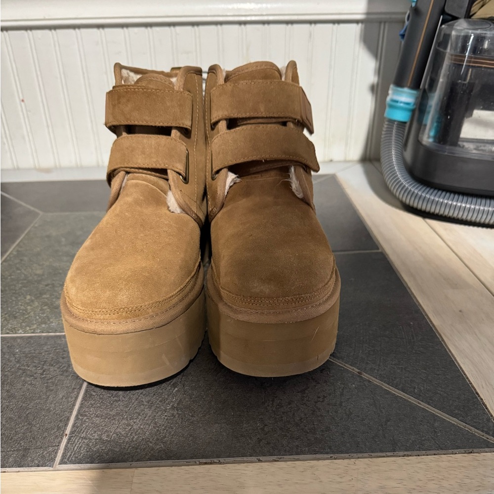 UGG Brown Double Strap Ankle Booties